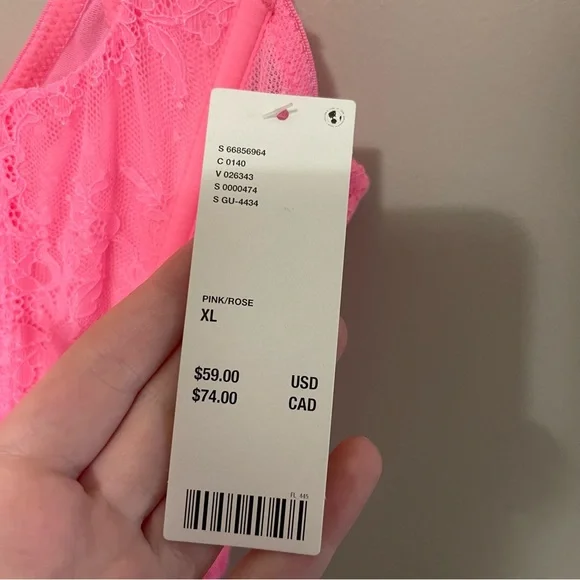 NWT UO Lovestruck Lace Corset Pink XL - Picture 6 of 6